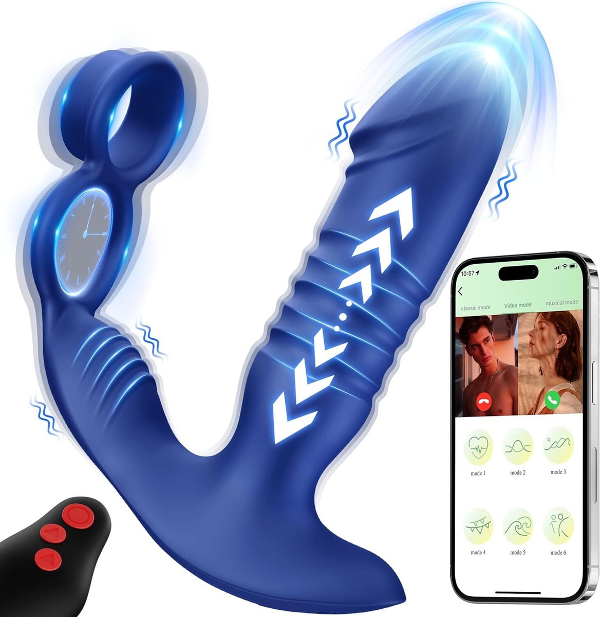 Prostate Massager Vibrating Butt Plug - 3 in 1 Male Sex Toy (Blue) | eBay Prostate Massager Vibrating Butt Plug - 3 in 1 Male Sex Toy (Blue) | eBay