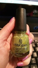 China Glaze Laser Lime Nail Polish Lacquer - Tronica Holographic Holo Collection