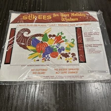 VTG 80s 1987 Stik-EES Vintage Window Cling Cornucopia New In Package