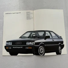 Audi Coupe Sales Brochure Catalog Advertising Audi Coupe GT 1985