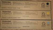3 Toshiba TFC505U Toner Cartridge Yellow, Cyan, Black. Steal