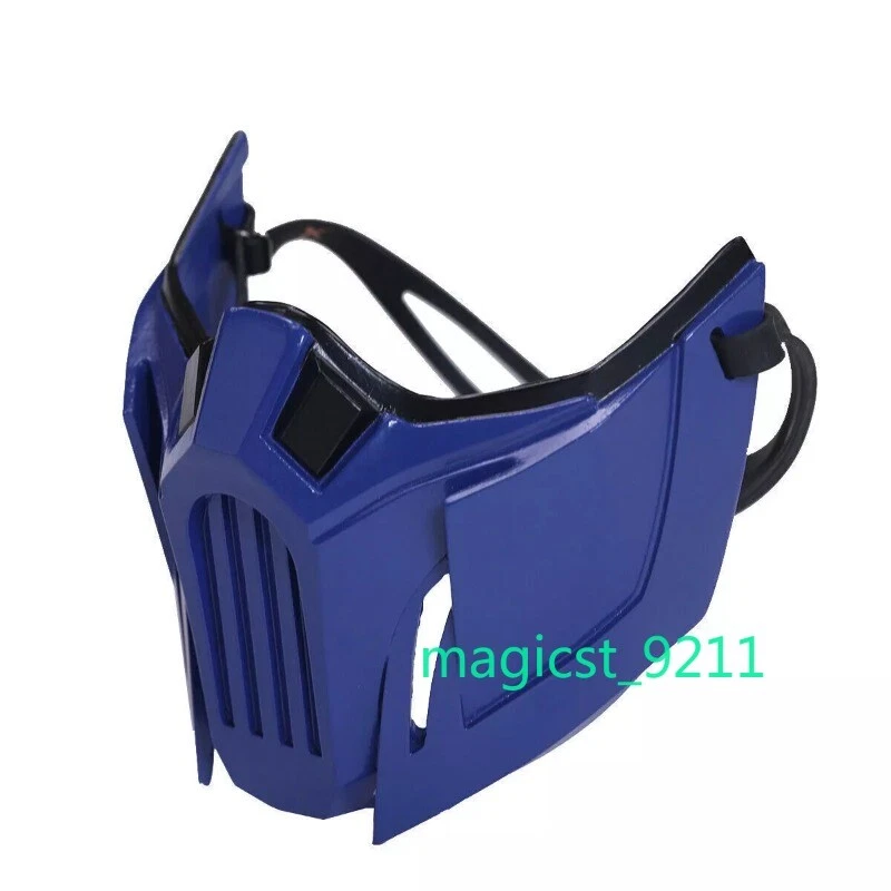 Game Mortal Kombat 11 Sub-Zero Half Face Mask Cosplay Party Costume Props Resin - Image 2 of 4