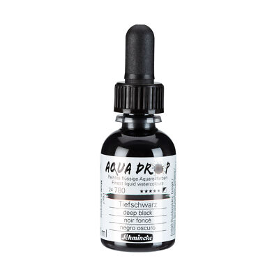 (421,00 /1l) Schmincke Aqua Drop - Tiefschwarz - 30ml Aquarell 24780034