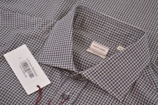 NWT Luciano Barbera Size XL Dress Shirt Multicolor Plaid Made in Italy New