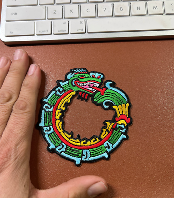 #ad New Quetzalcoatl the Feathered Serpent Aztec God Iron on Patch Mexica 4quot; #26 $9.00