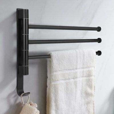 KINLO 30cm Handtuchhalter Schwenkbar Handtuchstange Badetuchhalter ohne Bohren 