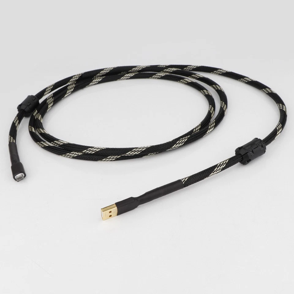 PREFFAIR HiFi Audiophile USB A to Micro B Data Cable w/ EM Shielding for Android
