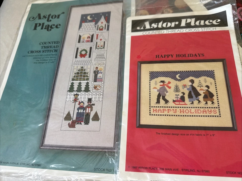 Vintage Lot of 25 Cross Stitch Patterns Christmas Holiday Booklets Leaflets - Image 2 of 4