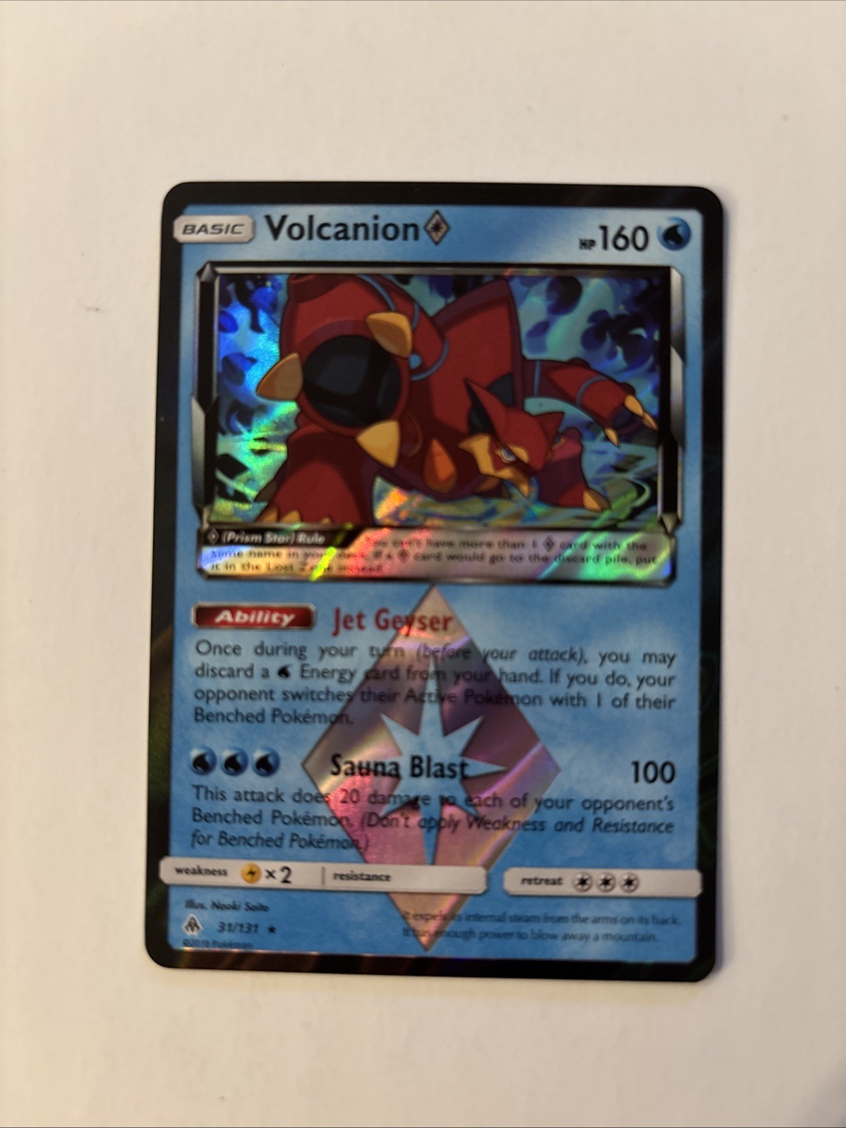 ** Volcanion Prism Star 31/131 XY Forbidden Light NM Pokemon