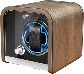 NEW PHRESEN YT161 N Single Slot Quiet Motor Watch Winder In Brown/Black Z03