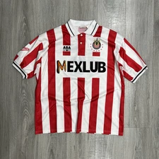 Vintage 1996-1997 ABA Sport Chivas De Guadalajara Soccer Futbol Jersey Mexlub XL