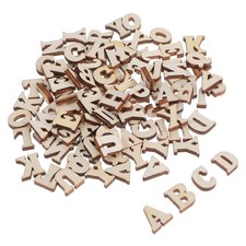 100 Pcs Wood Letters Embellishments For Craft Decor And Educational Toys