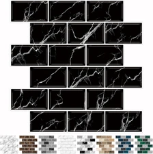 10-Sheet Back Splashes for Kitchens Peel and Stick,12"X12" Self Adhesive Subway