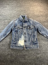 Vintage Levi's Trucker Denim Jacket Youth Size 10/12 Distressed Acid Wash Bleach