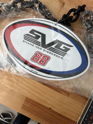 Shane Van Gisbergen SVG Rugby Ball Chain Necklace NASCAR fan Gear