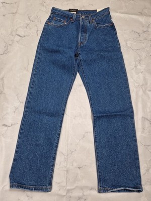 Levi's 501 Crop Jazz Pop Jeans Blau Straight Fit Damen - Gr. W25/L26 W27/L26