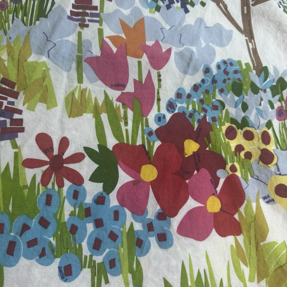 Pottery Barn King Woodland Trees Duvet Cover Paint By Numbers Organic Cotton - Image 4 of 4