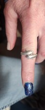 Sterling Silver Dual Dolphin Ring