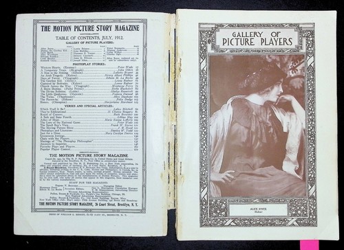 THE MOTION PICTURE STORY MAGAZIN Juli 1912 Alice Joyce Florence Turner - Bild 2 von 16