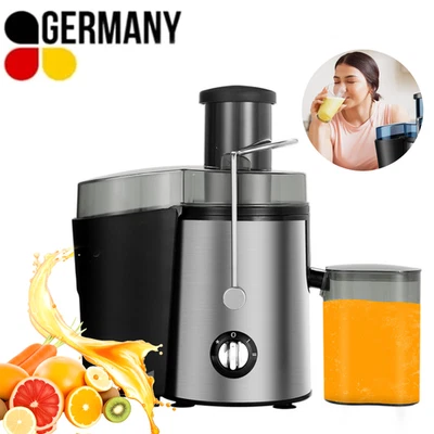 MARKENLOS Entsafter Für Obst Und Gemüse Aus Edelstahl 800W Elektrische Saftpresse 500ml