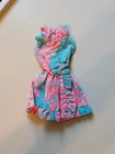 1970-1971 VINTAGE BARBIE RUFFLES N SWIRLS DRESS ONLY OUTFIT #1783 Pink Blue