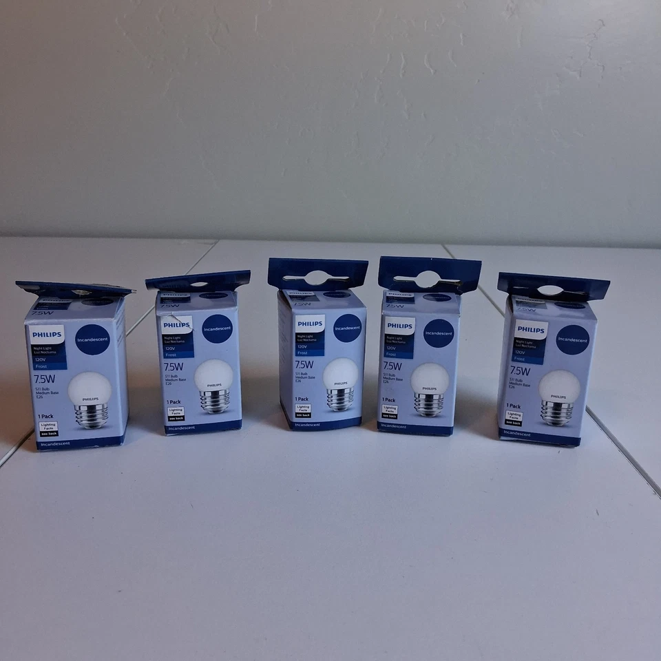 Philips Night Light Bulb 7.5w White S11 Medium Base 120V Pack Of 5 - Image 2 of 4