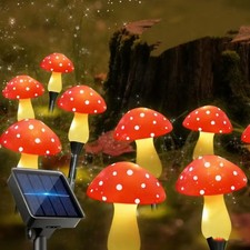 Outdoor Solar Garden Lights Cute Mushroom Shape Decorative Lamp LED Waterproof