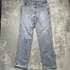 Cinch Green Label Jeans Mens Blue Light Wash Distressed Straight Leg 34x36