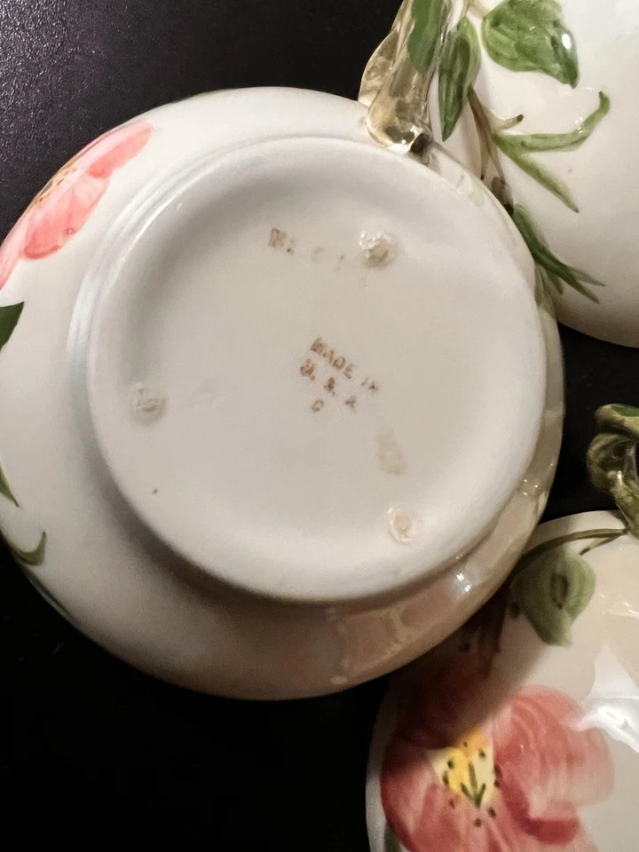 LOTE de (5) tazas y platillos de té de rosas del desierto franciscano 10 piezas vintage EE. UU. Foto 4 de 4