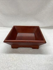 Korean 6.75” Wood, Lacquered Finish Serving Tray Decor, Candy, Nuts, Treats.