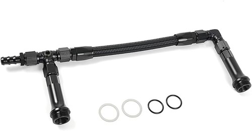 6AN Dual Feed Fuel Line Kit for Holley 4150 Carburetor, Braided, Black ...