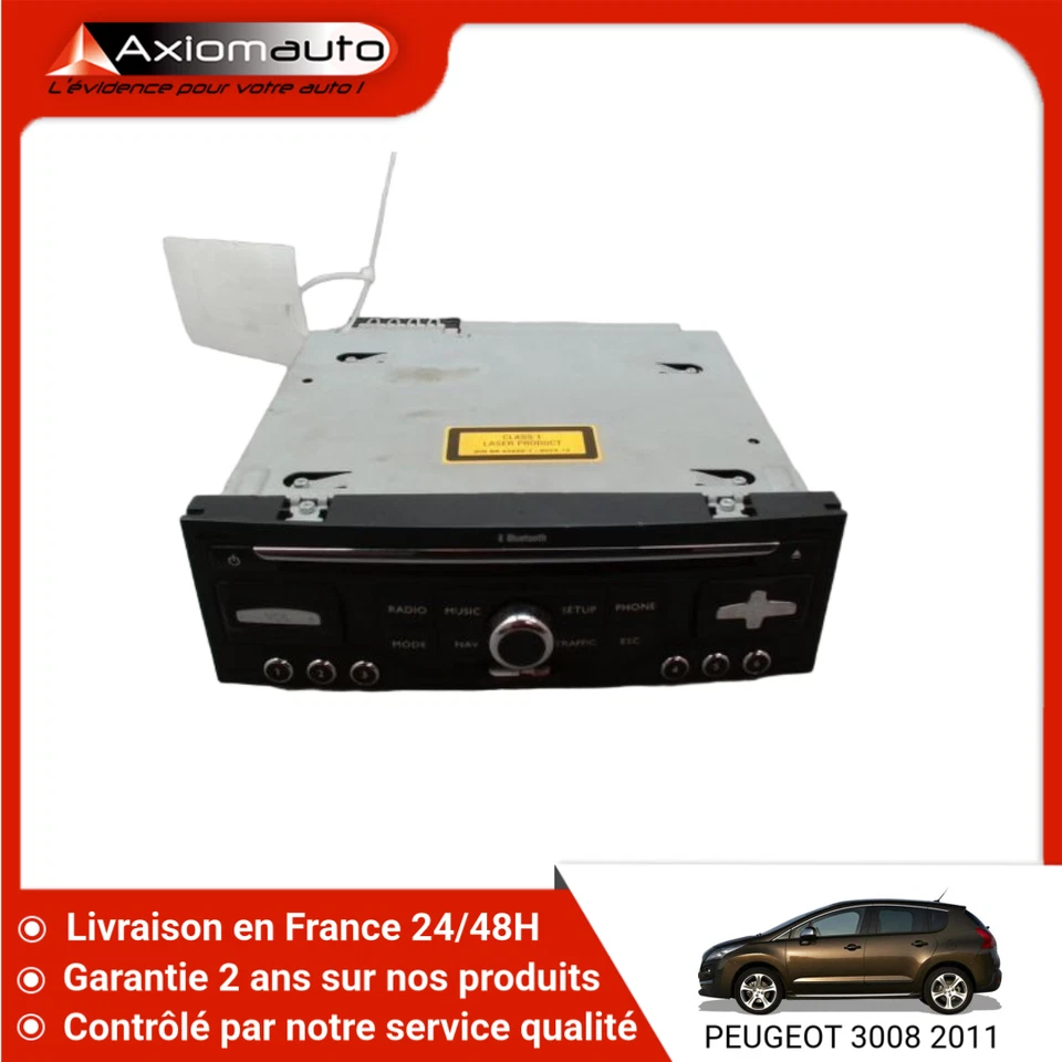 🇫🇷 AUTORADIO PEUGEOT 3008 BREAK I Phase 1 2009-2013 ➤16095882XT ♻️ - Photo 1/2