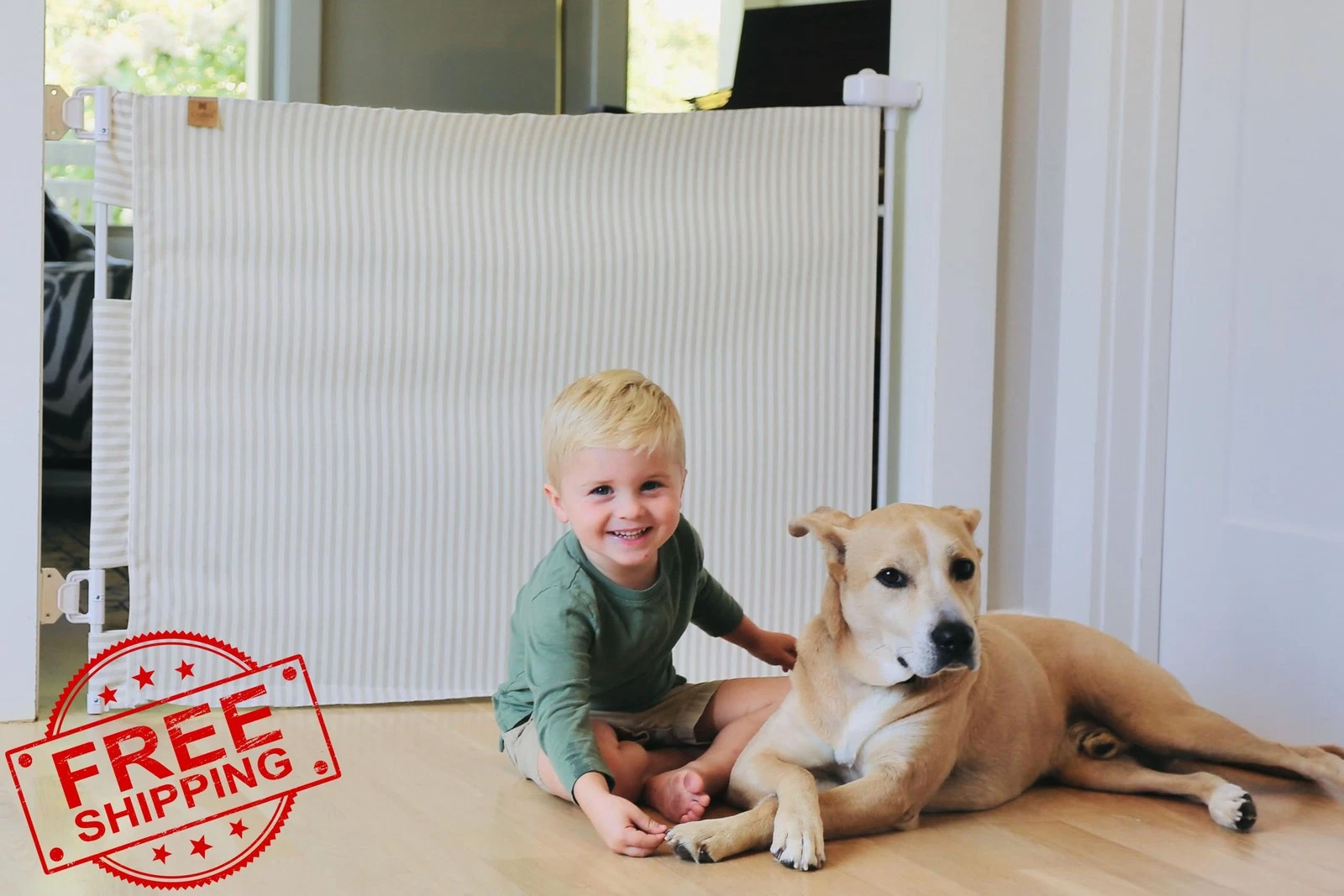 Crafted GATES Co. Sand Fabric Baby Gate