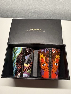 Starbucks Tristan Eaton & Ricardo Cavolo Coffee Stories 2018 Shot Cups 3oz