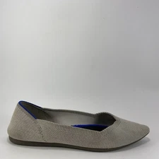 Rothy’s The Point Pointed Toe Flats Womens Size 5.5 Birdsye Flax Gray Rothys