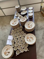 Baroque Hearthside Stoneware Autumn Fair Dinner SET 182 pieces LOCAL PICKUP ONLY