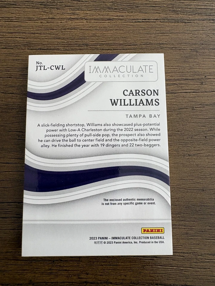 Carson Williams One of One Immaculate Gold Nike Swoosh  - Image 2 of 2