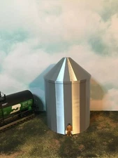 Shorter GRAIN SILO - O Scale 1:48 -  USA No Assembly Required! FARM Cluster