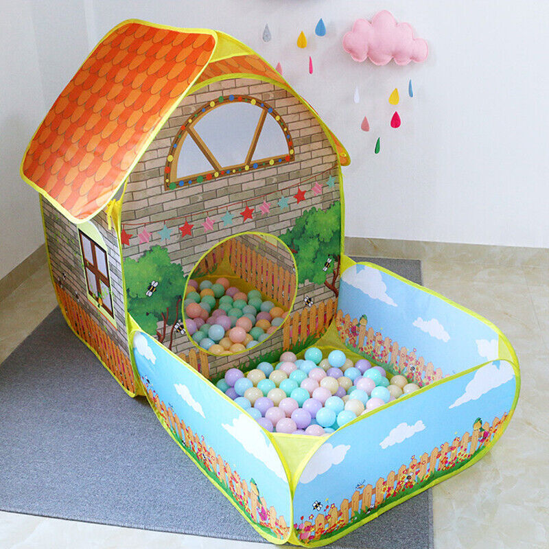 Kinderspielzelt Kleinkind Spielzelt Pop-up Spielhaus mit Bällebad, (ohne Bälle)