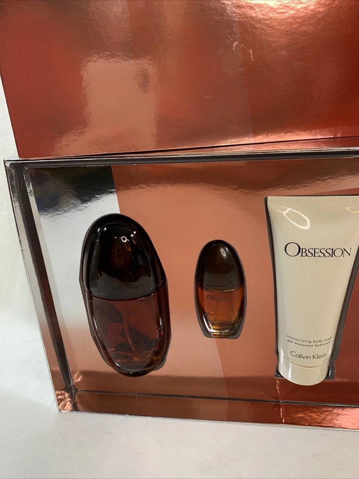 De colección Obsession Calvin Klein Perfume Loción Corporal 4 Piezas Set de Regalo Perfume Lavado Foto 3 de 4
