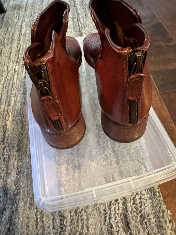 GIDIGIO Womens Brick Leather Open Toe Shoes Booties Size36 /US 6.5 | eBay