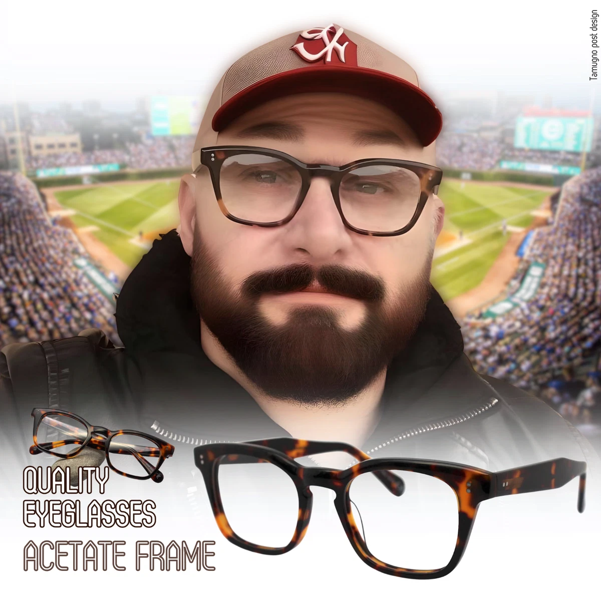 Glasses Frames Eyeglasses Acetate Man Square Eye Cat Turtle