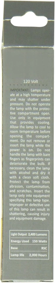 12Pack Light Bulb, Mini Tube 78MM T3, RSC R7s Clear, 3200K, 150W, 1950LM - Image 4 of 4