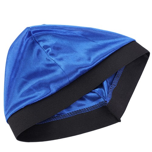 Kids Silky Dome Wave Cap Stocking Dome Caps Wide elastic band Solid Color - Picture 10 of 26