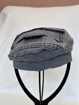 Kids Upcycled Denim Beret Hat