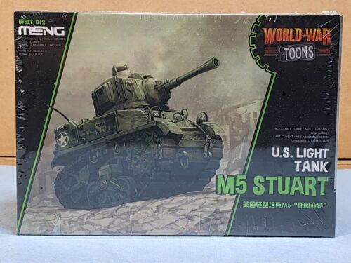Meng 1:Egg World War Toons WWII M5 Stuart U.S. Light Tank Model Kit - SEALED