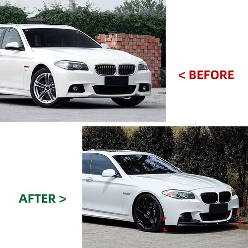 Lèvre Lame Carbone Style Jupe Pare-Choc Avant Pour BMW 5er F10 F11 09-17 M Sport - Photo 2/3