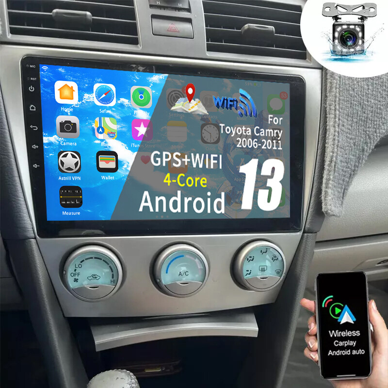 For Toyota Camry 2006-2011 Android 13 Car Radio Fit Apple Carplay GPS Navi WIFI