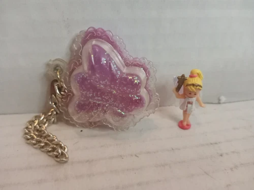 Polly Pocket BUTTERFLY FAIRY LOCKET NECKLACE 1993 Vintage Bluebird Toys COMPLETE
