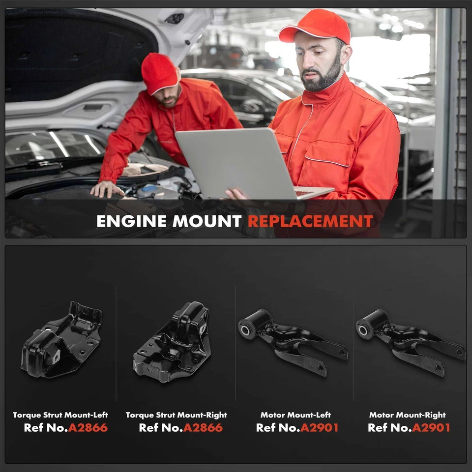 4x Motor e Suporte de Suporte de Torque para Chevy Impala Impala Monte Carlo Buick - Imagem 2 de 4